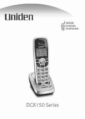 Uniden Cordless Telephone Uniden DCX150-page_pdf